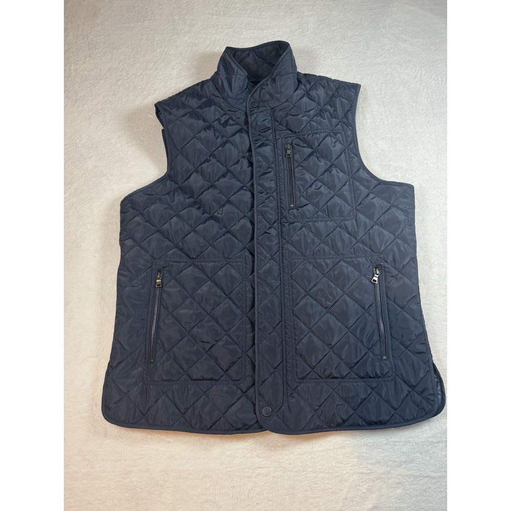 Tailorbyrd Collection Vest Quilted Blue Lined Men‎ XXL Full Zip Travel Preppy